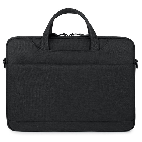 15-15.6 inch Laptop Multi-function Laptop Single Shoulder Bag Handbag(Black)