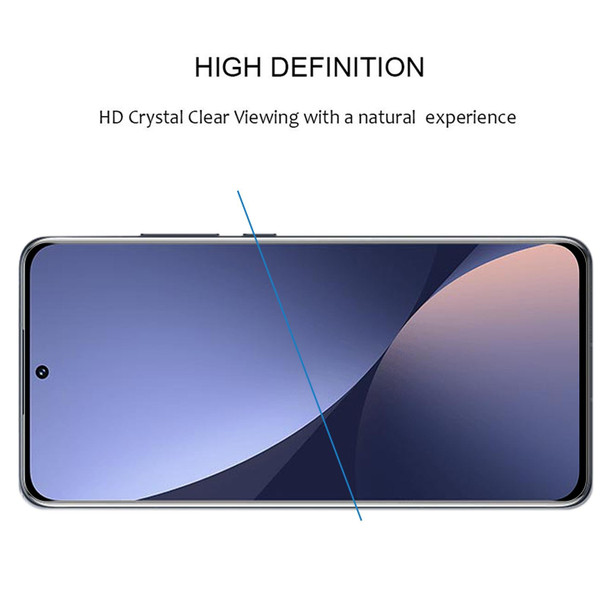 Edge Glue 9H HD 3D Curved Edge Tempered Glass Film - Xiaomi 12X / 12 / 12S(Black)