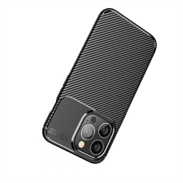 Carbon Fiber Texture Shockproof TPU Case - iPhone 13 Pro(Black)