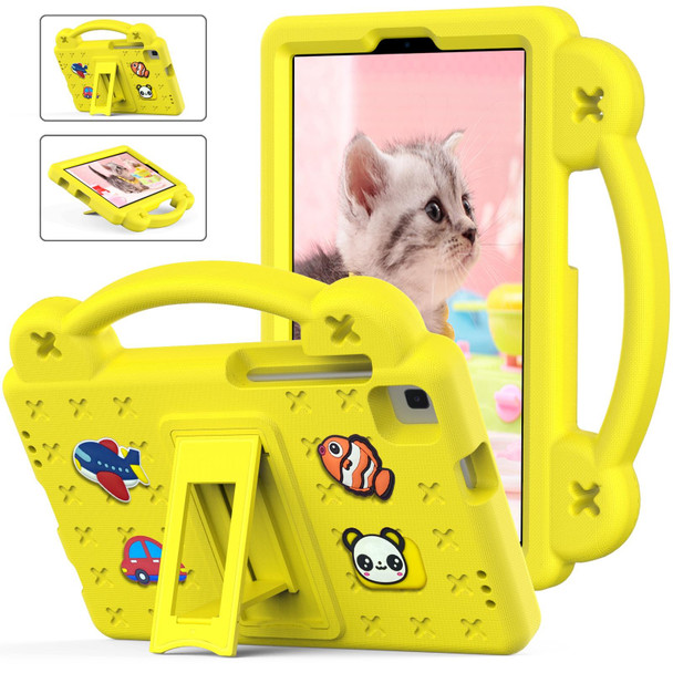 Samsung Galaxy Tab A7 Lite 8.7 2021 T220/T225 Handle Kickstand Children EVA Shockproof Tablet Case(Yellow)