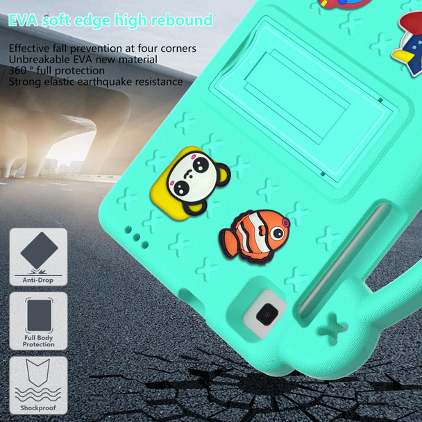 Huawei MediaPad M5 8.4 Handle Kickstand Children EVA Shockproof Tablet Case(Mint Green)
