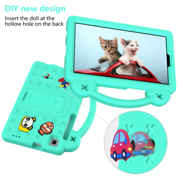 Huawei MediaPad M5 8.4 Handle Kickstand Children EVA Shockproof Tablet Case(Mint Green)