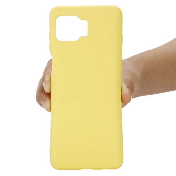 Motorola Moto G 5G Plus Solid Color Liquid Silicone Dropproof Full Coverage Protective Case(Yellow)