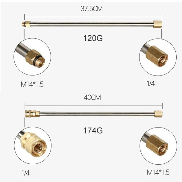 6 PCS High Pressure Washer Extension Water Gun Power Washer