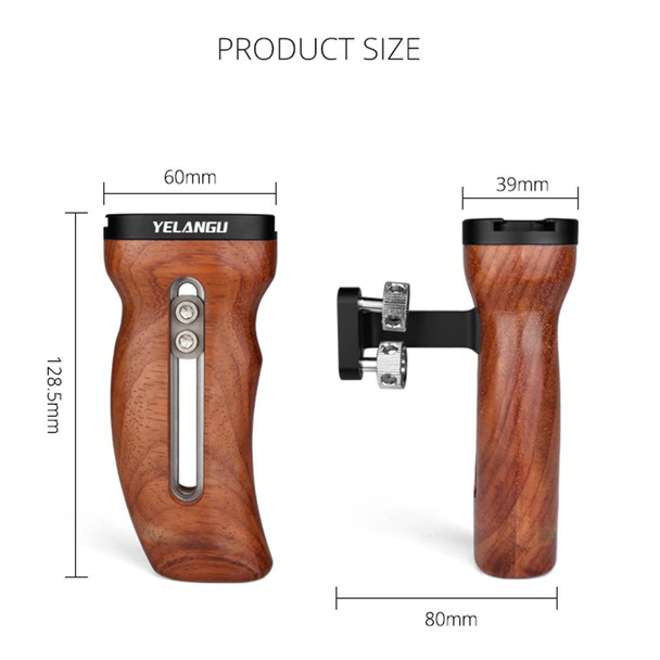 YELANGU A72 Universal Camera Wooden Handle