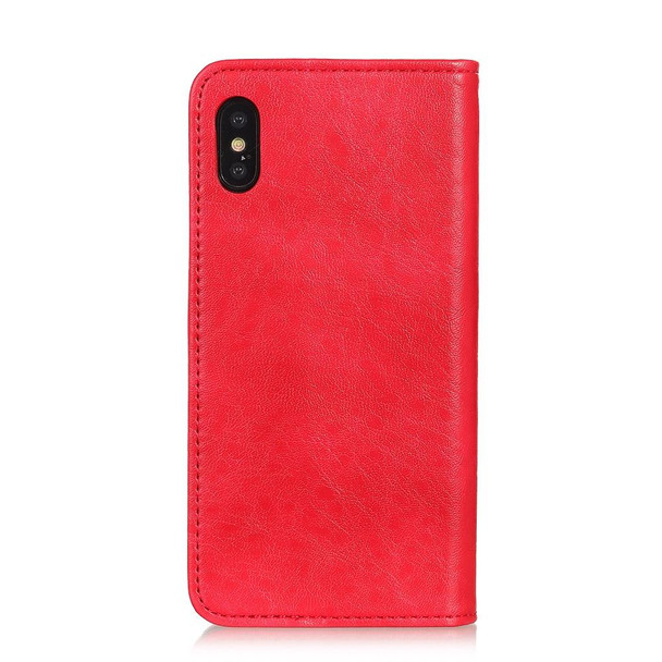 Xiaomi Redmi 9A Magnetic Crazy Horse Texture Horizontal Flip Leather Case with Holder & Card Slots & Wallet(Red)