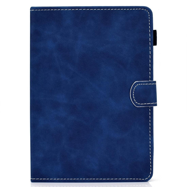 10 inch Tablet PC Universal Cowhide Texture Horizontal Flip Leatherette Case with Holder & Card Slots & Pen Slot(Blue)