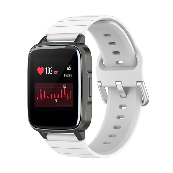 Xiaomi Haylou Smart Watch LS01 / Smart Watch 2 LS02 Silicone Watch Band, Size: 19mm(White)