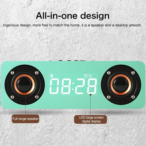 M5 Subwoofer Wooden Bluetooth 4.2 Speaker, Support TF Card & 3.5mm AUX & FM(Graffiti Color)