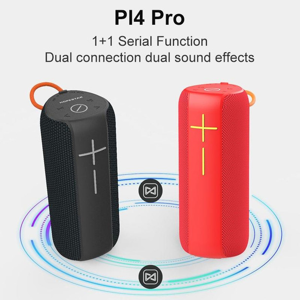 HOPESTAR P14 Pro Portable Outdoor Waterproof Wireless Bluetooth Speaker, Support Hands-free Call & U Disk & TF Card & 3.5mm AUX & FM (Black)