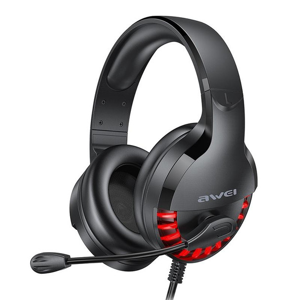 AWEI ES-770i Adjustable E-sports Gaming Headset with Mic(Black)