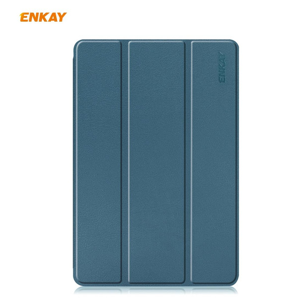 Samsung Galaxy Tab S6 Lite P610 / P615 / Tab S6 Lite 2022 / P613 / P619 ENKAY Leather Smart Tablet Case with Pen Slot(Grey)