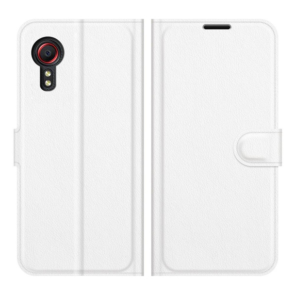 Samsung Galaxy Xcover 5 / Xcover 5S Litchi Texture Horizontal Flip Protective Case with Holder & Card Slots & Wallet(White)