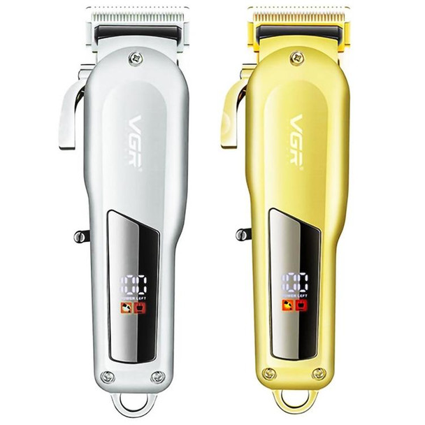 VGR V-278 10W USB Metal Electric Hair Clipper with LED Digital Display(Silver)