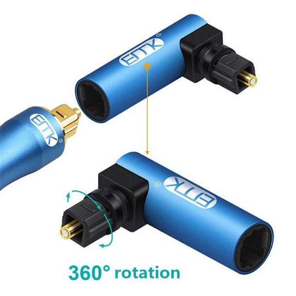 EMK Square Port To Square Port Optical Fiber Conversion Head Audio Adapter