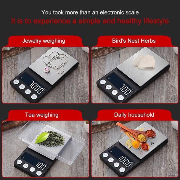 High-Precision Electronic Scale Mini Portable Jewellery Medicine Scale, Style:300g/0.01g