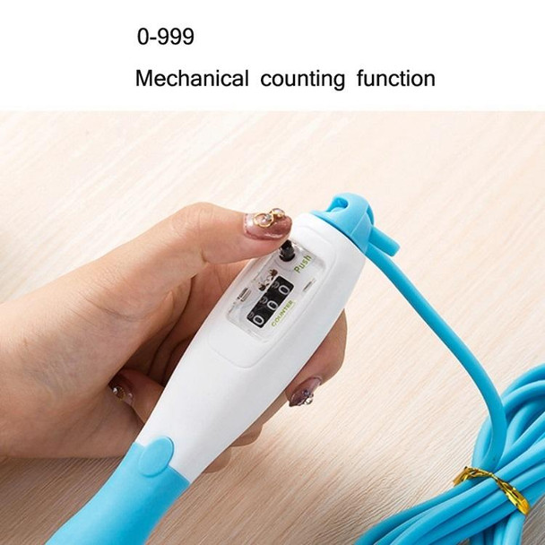 5 PCS Adjustable Mechanical Counting PVC Skipping Rope Fitness Sports Equipment, Length: 3m(Blue White)