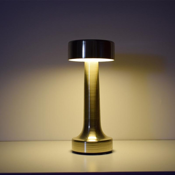 JB-TD10 LED Charging Bar Table Lamp Retro Creative Bar Cafe Restaurant Simple Bedside Night Light, Specification: UK Plug(Golden)