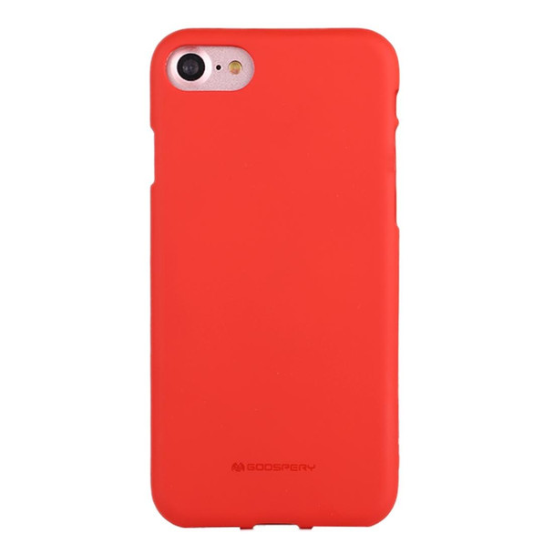 GOOSPERY SOFT FEELING for  iPhone 8 & 7  Liquid State TPU Drop-proof Soft Protective Back Cover Case (Red)