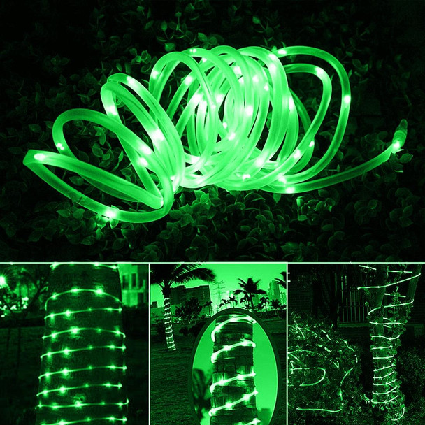 10m Casing Copper Wire Light, Solar Panel 100 LEDs Festival Lamp / Decoration Light Strip(Green Light)