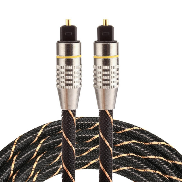 1.5m OD6.0mm Gold Plated Metal Head Woven Net Line Toslink Male to Male Digital Optical Audio Cable