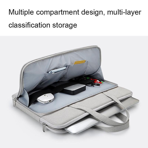 ST13 Waterproof and Wear-resistant Laptop Bag, Size: 14.1-15.4 inches(Elegant Gray)