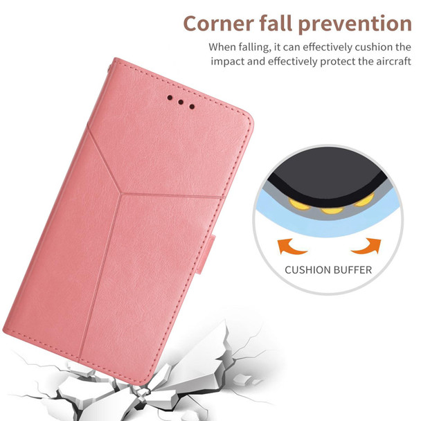 OPPO Reno5 Pro 5G Y Stitching Horizontal Flip Leather Phone Case(Rose Gold)