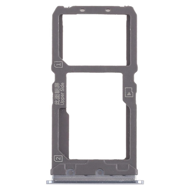 SIM Card Tray + SIM Card Tray / Micro SD Card Tray for Vivo X21(Silver)