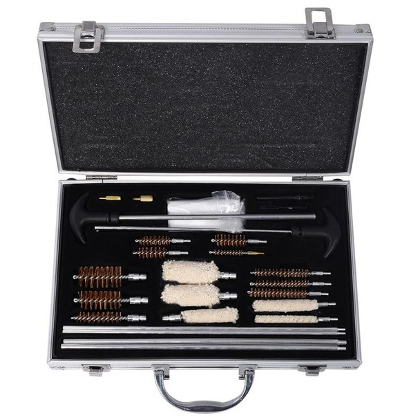 27 PCS / Set Cleaning Maintenance Stainless Steel Cotton Brush, Style: Aluminum Rod+Aluminum Box