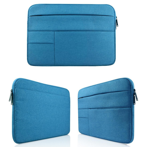 Universal Multiple Pockets Wearable Oxford Cloth Soft Portable Leisurely Laptop Tablet Bag, - 12 inch and Below Macbook, Samsung, Lenovo, Sony, DELL Alienware, CHUWI, ASUS, HP (Blue)