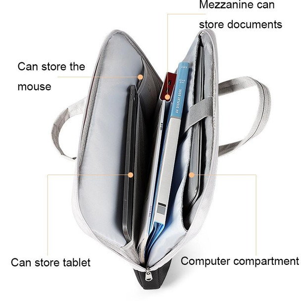 ST12 Waterproof Portable Laptop Case, Size: 13.3 inches(Khaki Gray)