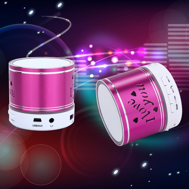 A9L Mini Portable Bluetooth Stereo Speaker with RGB LED Light, Built-in MIC, Support Hands-free Calls & TF Card & AUX(Magenta)