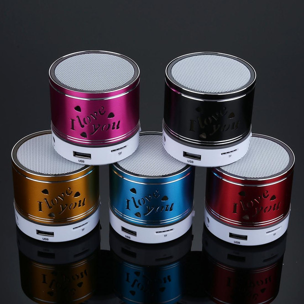 A9L Mini Portable Bluetooth Stereo Speaker with RGB LED Light, Built-in MIC, Support Hands-free Calls & TF Card & AUX(Magenta)