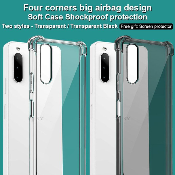 Sony Xperia 10 IV imak All-inclusive Shockproof Airbag TPU Case with Screen Protector(Transparent)