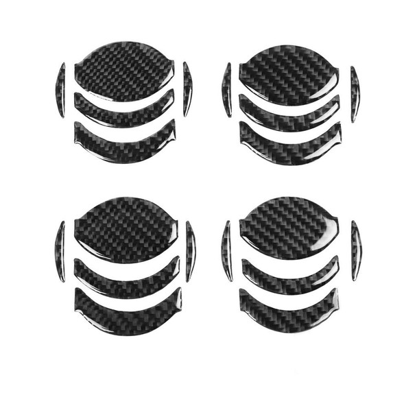20 PCS Car Carbon Fiber Central Air Outlet Decorative Sticker for Nissan GTR R35 2008-2016, Left and Right Drive Universal