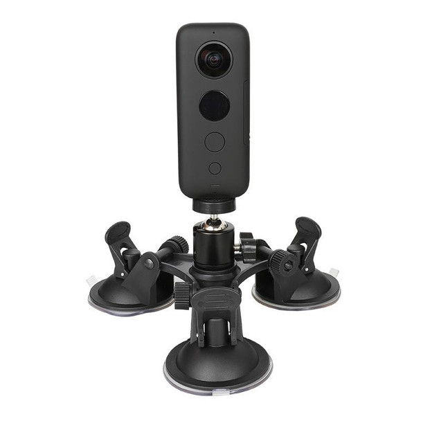 Insta360 One X / One R Triangle Suction Cup Mount Holder with Ball-Head Tripod Adapter(3-Legs Sucker)