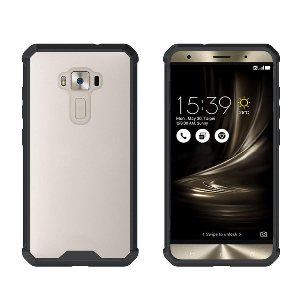 Asus ZenFone 3 ZE552KL Acrylic + TPU Transparent Armor Protective Case (Black)