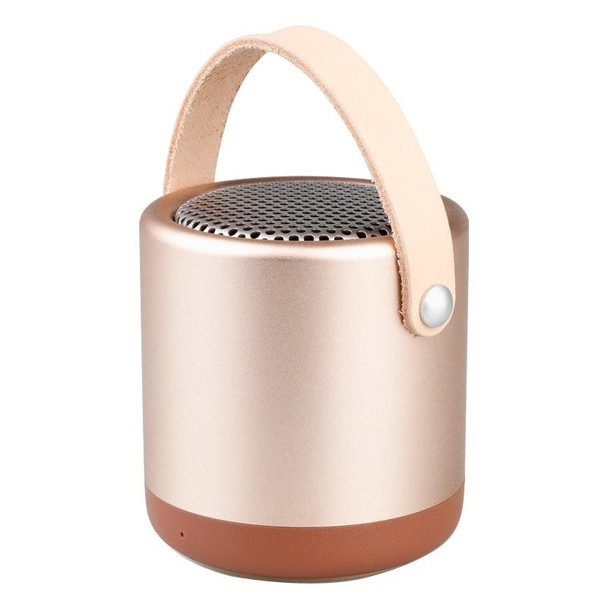 A056  Portable Outdoor Metal Bluetooth V4.1 Speaker with Mic, Support Hands-free & AUX Line In (Gold)