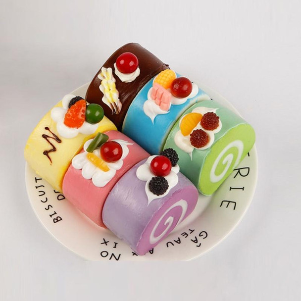 20 PCS Simulation Egg Roll Cake Refrigerator Sticker Photography Props Decoration(Glossy Green)