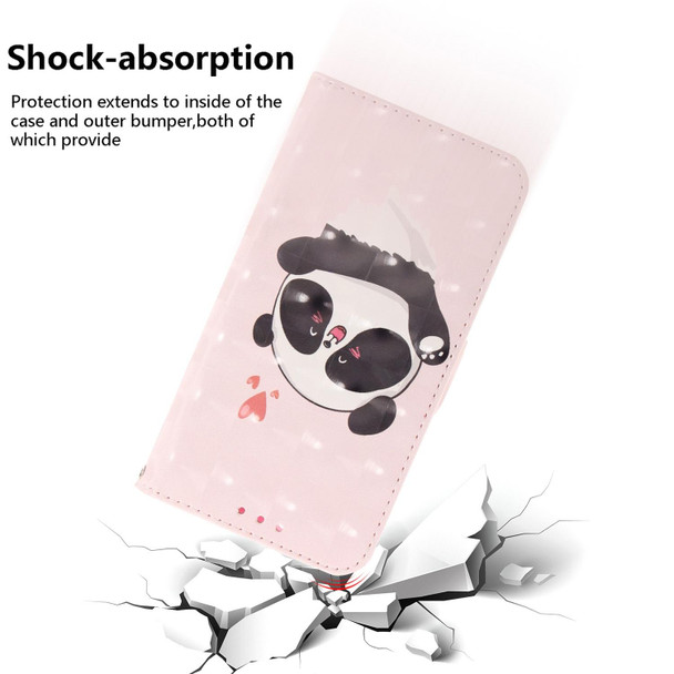 Tecno Camon 19 3D Colored Horizontal Flip Leather Phone Case(Heart Panda)