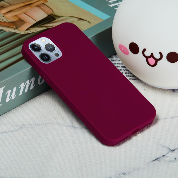 Solid Color Silicone Phone Case - iPhone 14 Pro(Violet)