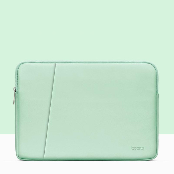 Baona BN-Q001 PU Leatherette Laptop Bag, Colour: Double-layer Mint Green, Size: 16/17 inch