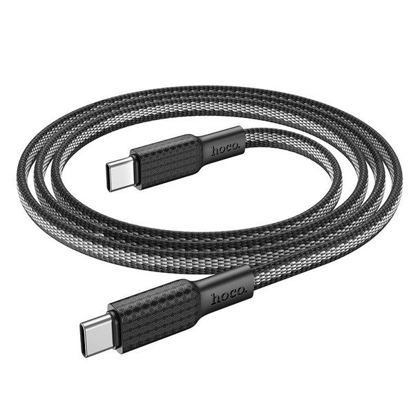 hoco X69 60W Type-C / USB-C to Type-C / USB-C Jaeger Charging Data Cable, Length: 1m(Black White)