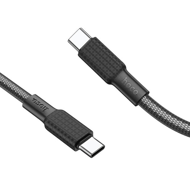 hoco X69 60W Type-C / USB-C to Type-C / USB-C Jaeger Charging Data Cable, Length: 1m(Black White)