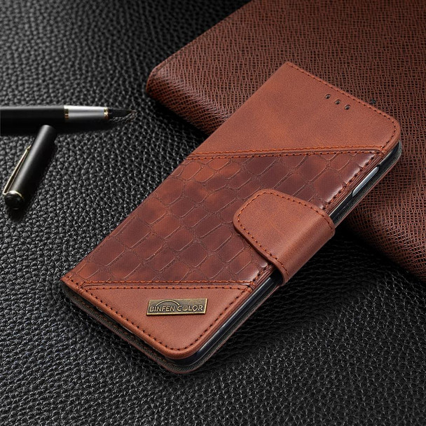 Samsung Galaxy S10e Matching Color Crocodile Texture Horizontal Flip PU Leather Case with Wallet & Holder & Card Slots(Brown)