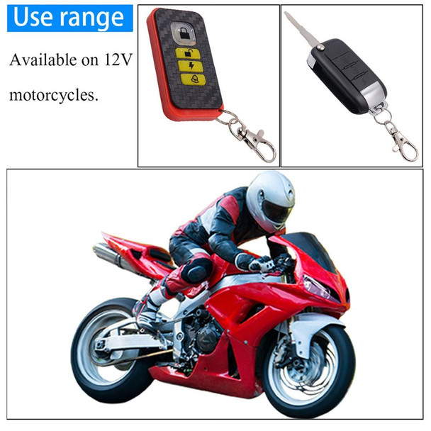 Motorcycle Smart Unidirectional Security Alarm System with Remote Control / Foldable Key, without Battery