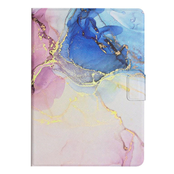 Marble Pattern Smart Leather Tablet Case - iPad mini 6(Pink Blue)