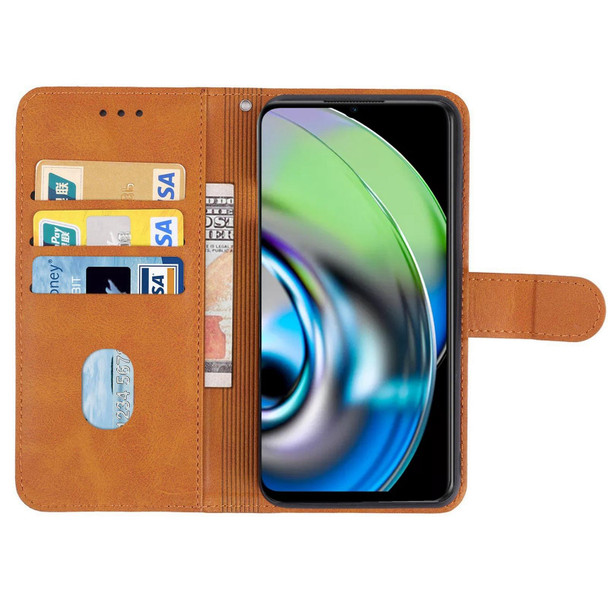 OPPO Realme V23 Leather Phone Case(Brown)