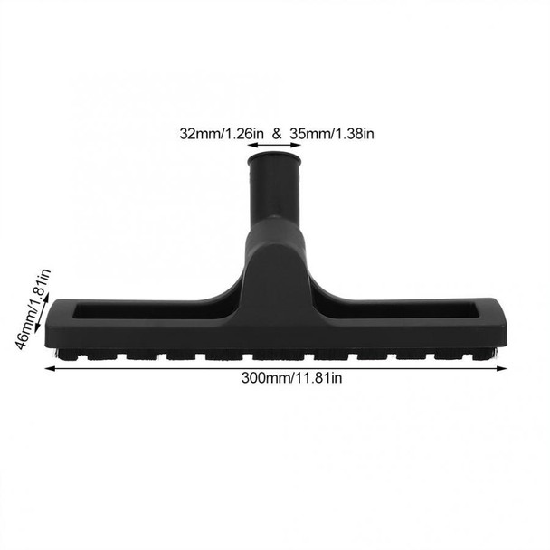 Vacuum Cleaner Head Accessories Floor Brush Tip Bristle Brush Head, Inner Diameter Size:35mm(Black)