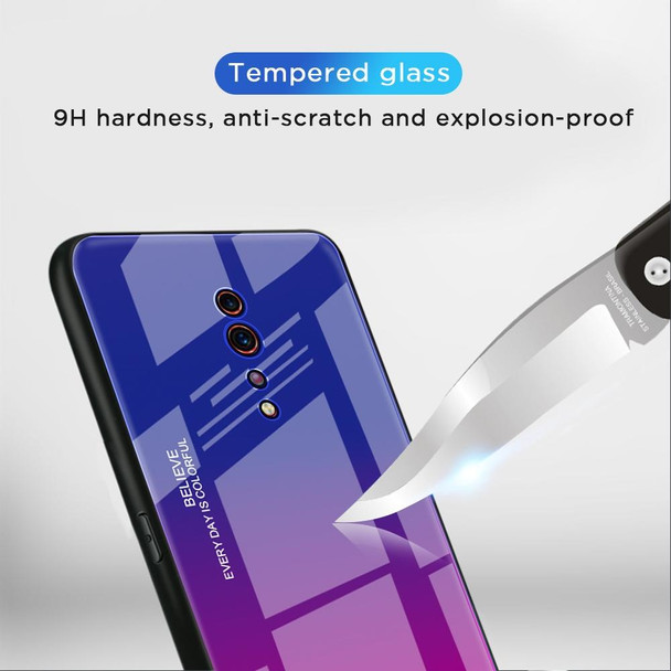 OPPO Reno Z Gradient Color Glass Case(Blue)